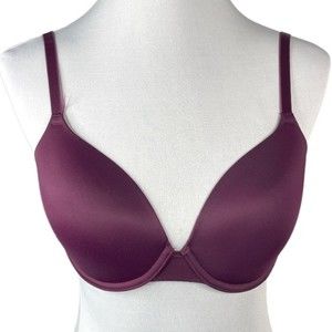 PINK Victoria’s Secret Wear Everywhere TShirt Lightly Lined Bra Plum Purple 34D